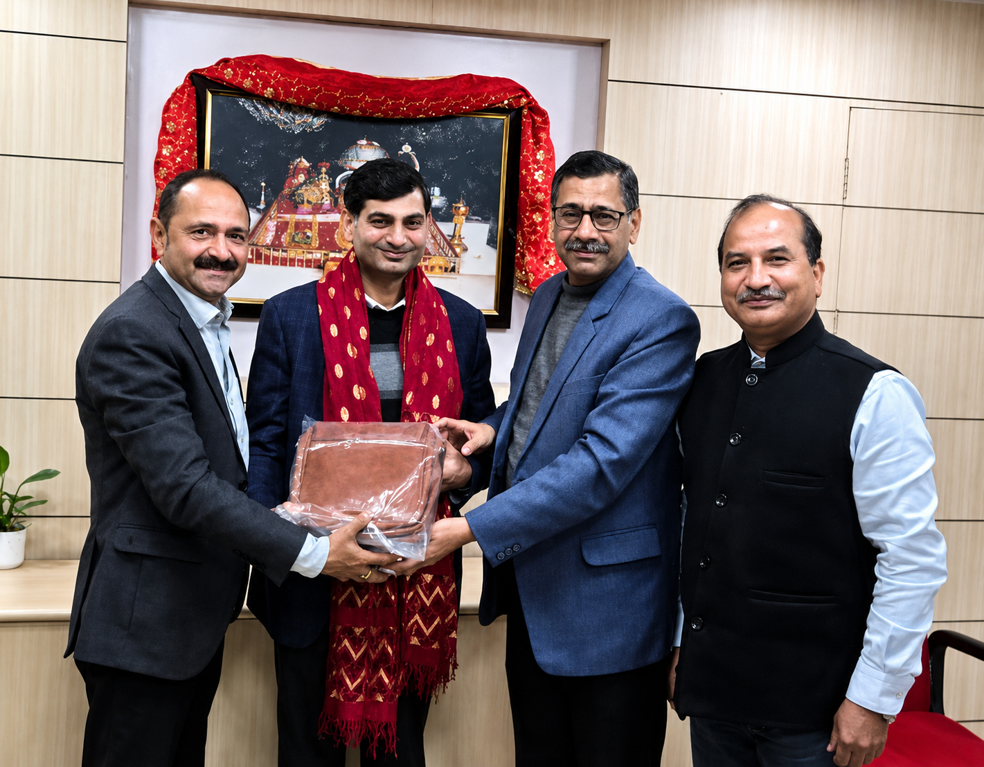 Shamsher, founder of Prosperity Planners, receiving an award in Jammu